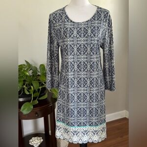 Tacera dress, blue/white, size PXL